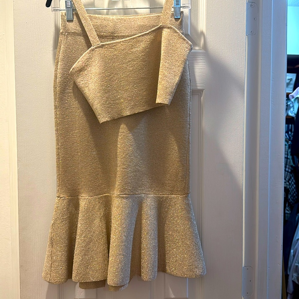 Gold glittery 2 piece set